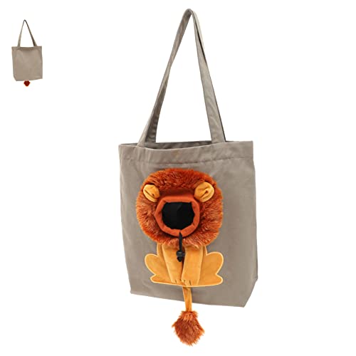 Angoily Atmungsaktive Tragetasche Für Haustiere 3D-löwen-Design Canvas-Sling-Rucksack Für Katzen Und Hunde von Angoily