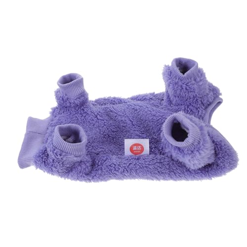 Angoily Vierbeinige Katzenkleidung Schlafanzug Für Chihuahua-Pullover Welpenpullover Warmer Haustierpullover Hundepyjamas Hunde-Sweatshirt Kuscheliger, Weicher Violett Jacke Winter Samt Angoily Vierbeinige Katzenkleidung Schlafanzug Für Chihuahua-Pullover Welpenpullover Warmer Haustierpullover Hundepyjamas Hunde-Sweatshirt Kuscheliger, Weicher Violett Jacke Winter Samt von Angoily