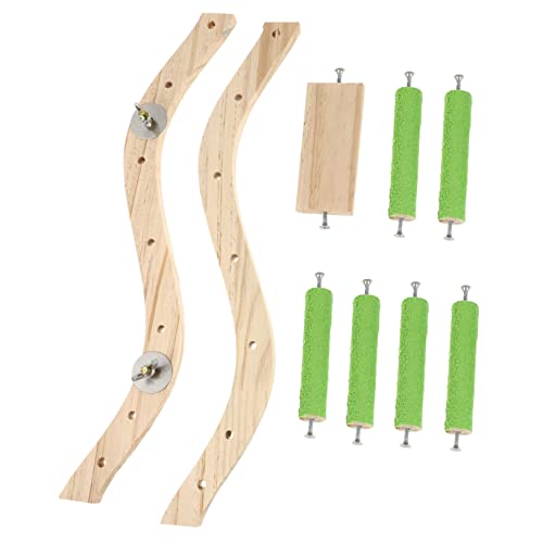 Angoily Papageien-spielzeugleiter Vogel-stehspielzeug Sittich-kletterspielzeug Vogelstange Haustiervogelbedarf Holzvogelspielzeug Für Papageien von Angoily