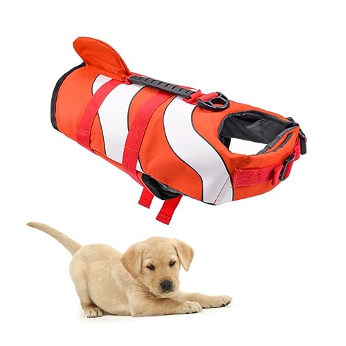 Angoily Sicher Schwimmweste Für Hunde Und Welpen Größe D Zur Befestigung An Der Leine Schnelltrocknend Bequem von Angoily