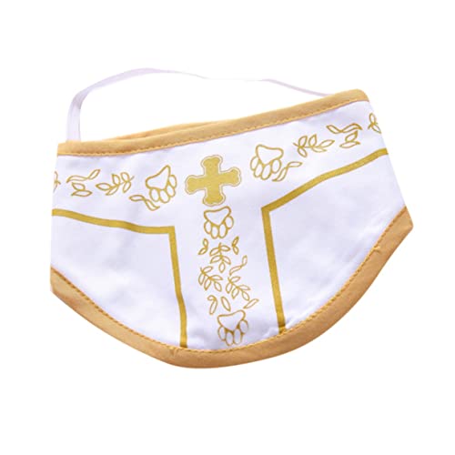 Angoily Welpenkleidung Jungen Kostüme Welpen-Outfits Kleider Weihnachtsmann-Kostü Party-Hundetuch Haustier-Partykostü mittlerer Hund Verwandlungs-Outfit Kopfbedeckung Hundekleidung Weiß von Angoily