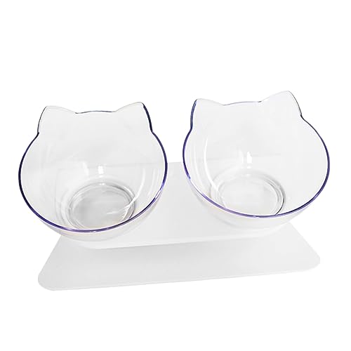 Angoily Katzennapf-Set Aus Abs-Kunststoff rutschfeste Basis Futter- Und Wassernapf Aus Edelstahl Katzennäpfe Für Trockenfutter Und Nassfutter Leckerlis Haustiernapf Angoily Katzennapf-Set Aus Abs-Kunststoff rutschfeste Basis Futter- Und Wassernapf Aus Edelstahl Katzennäpfe Für Trockenfutter Und Nassfutter Leckerlis Haustiernapf von Angoily