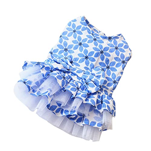 Angoily Hundekleid Aus Spitze Mit Ahornblatt-Muster Elegantes Tutu-Kleid Für Haustiere Kostüm Für Besondere Anlässe Und Sommerveranstaltungen Blau Angoily Hundekleid Aus Spitze Mit Ahornblatt-Muster Elegantes Tutu-Kleid Für Haustiere Kostüm Für Besondere Anlässe Und Sommerveranstaltungen Blau von Angoily