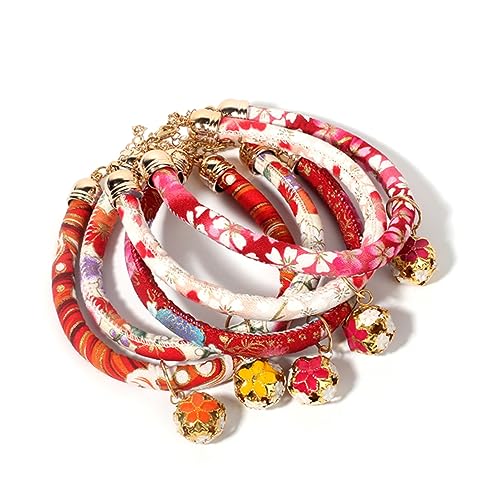 Angoily Verstellbares Haustierhalsband mit Glöckchen und Blumenmuster für und Hunde Stilvolles Modisches in Xs-größe Als Haustierdekoration Angoily Verstellbares Haustierhalsband mit Glöckchen und Blumenmuster für und Hunde Stilvolles Modisches in Xs-größe Als Haustierdekoration von Angoily