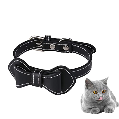 Angoily welpenhalsband Kitten Halsband Halsring für Haustiere Hunde Hundehalsbänder für Welpen PU-Hundehalsband Katze Bowknot-Halsband PET-Pu-Kragen der Hund Haustierzubehör von Angoily