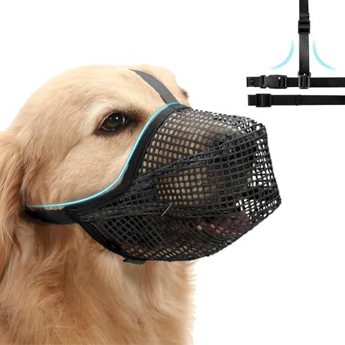 Giftköderschutz Hund Maulkorb Mittlere Hunde Baskerville Maulkorb Maulkorb für Große Hunde Fressschutz Hund Anti Giftköder Maulkorb Für Mittelgroße und Große Verhindert Das Beißen, Kauen Und Bellen von Angozo