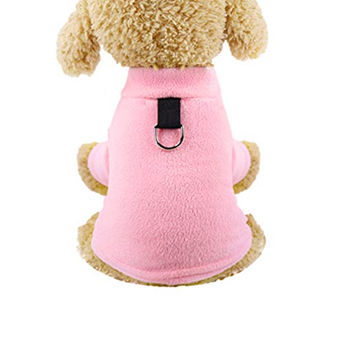 Angyu Casual Pullover Hundebekleidung Hunde Katze Kleidung Warm Kleidung Geschenk für Hund Katze Haustier Kostüm Mantel (Pink,2XL) von Angyu