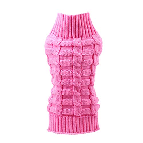 Angyu Haustier Jumper Sweatshirt Kleidung Hundepullover Hunde Kleider Welpen Warmer Mantel für Katzen Kleine Chihuahua (Pink,S) von Angyu