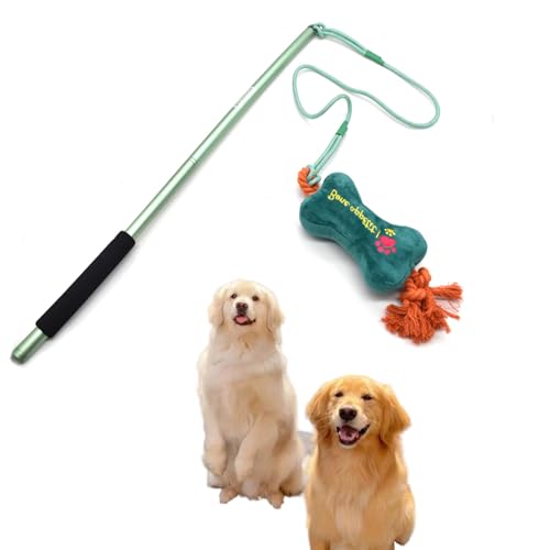 Angzhili Flirt Pole Dogs, interaktives Hundespielzeug, einziehbar, mit quietschendem Plüschtier, einfaches Kauspielzeug, Seil zum Kauen, Outdoor-Training, Übung Angzhili Flirt Pole Dogs, interaktives Hundespielzeug, einziehbar, mit quietschendem Plüschtier, einfaches Kauspielzeug, Seil zum Kauen, Outdoor-Training, Übung von Angzhili