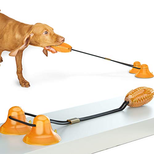 Angzhili Pet Molar Bite Toy, Saugnapf-Hundespielzeug Spielzeug, starkes Seil und verbesserter Doppel-Saugnapf, hilft die Zähne zu reinigen/zum Ziehen und Kauen/Essen von Angzhili