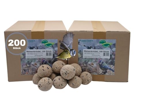 Anhaltiner Meisenknödel 200St. ohne Netz Rindertalg Wildvögel Energiequelle Fett von Anhaltiner Premiumfutter Der Futterspezialist
