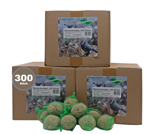 Anhaltiner Meisenknödel 300St. mit Netz Rindertalg Wildvögel Energiequelle Fett von Anhaltiner Premiumfutter Der Futterspezialist