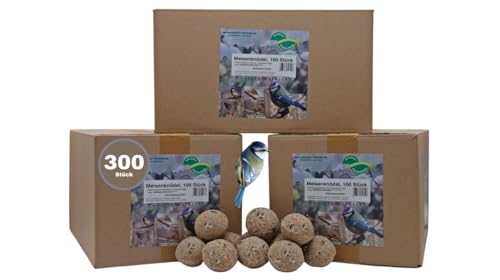 Anhaltiner Meisenknödel 300St. ohne Netz mit Insekten Rindertalg Wildvögel Fett von Anhaltiner Premiumfutter Der Futterspezialist