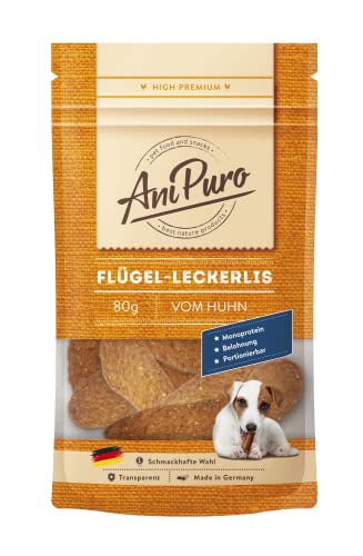 AniPuro 80g Flügel-Leckerlis vom Huhn, Belohnungssnack, hochwertig und getreidefrei, Leckerli aus nur Einer tierischen Proteinquelle, für große und kleine Hunde AniPuro 80g Flügel-Leckerlis vom Huhn, Belohnungssnack, hochwertig und getreidefrei, Leckerli aus nur Einer tierischen Proteinquelle, für große und kleine Hunde von Ani Puro