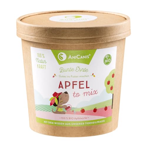 AniCanis Bio Apfel Würfel für Hunde - Äpfel getrocknet - Obst Früchte - Barf Futterzusatz - 175g von AniCanis