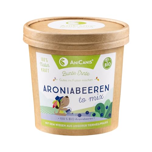 AniCanis Bio Aroniabeeren für Hunde - Aronia Beeren getrocknet - Obst Beerenobst Früchte - Barf - Futterzusatz - 150g von AniCanis