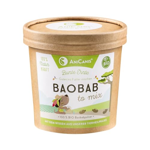 AniCanis Bio Baobabpulver für Hunde - Baobab Fruchtpulver - Superfood Obst Früchte - Barf Futterzusatz - 100g von AniCanis