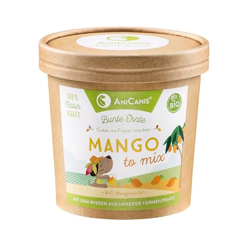 AniCanis Bio Mango für Hunde - Mangowürfel getrocknet - Obst Früchte - Barf Futterzusatz - 150g von AniCanis