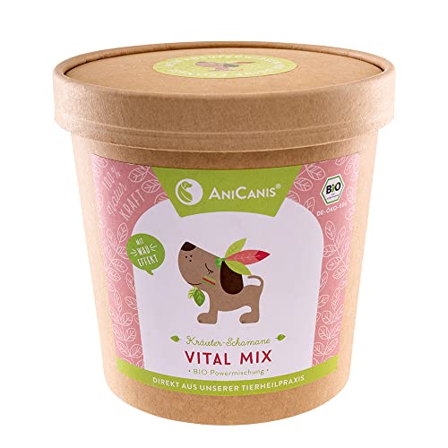 AniCanis Bio Vital Mix für Hunde - Multi-Vitamine Mineralien & Superfood vom Tierheilpraktiker - 8 essentielle Aminosäuren - Futterzusatz Nahrungsergänzung - 300g von AniCanis