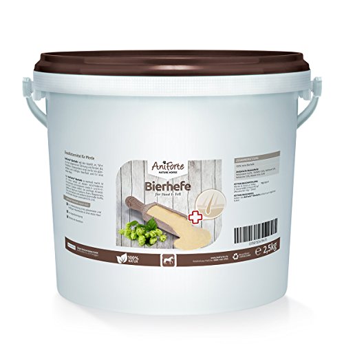 AniForte 100% Reine Bierhefe 2500g - Naturprodukt für Pferde, Glänzendes, kräftiges Haarkleid, Vitale Haut, Allgemeinen Stärkung & Förderung der Kondition, Appetit-anregend, Vitamine & Mineralstoffe AniForte 100% Reine Bierhefe 2500g - Naturprodukt für Pferde, Glänzendes, kräftiges Haarkleid, Vitale Haut, Allgemeinen Stärkung & Förderung der Kondition, Appetit-anregend, Vitamine & Mineralstoffe von AniForte