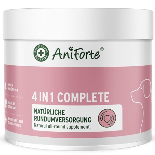 AniForte 4in1 Complete Dog Pulver 250g - Natürliche Rundumversorgung für Hunde aus Gelenkpulver, Unterstützung Gelenke, Immunsystem, Haut, Fell, Magen-Darm-Aktivität mit hoher Akzeptanz von AniForte