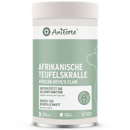AniForte Afrikanische Teufelskralle für Hunde & Katzen 500g - Teufelskrallen Pulver für Sehnen & Bänder, Gelenkpulver zur Unterstützung der Beweglichkeit & Gelenkfunktion von AniForte