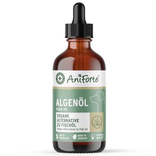 AniForte Algenöl für Pferde, Hunde & Katzen 50 ml – Hochkonzentriertes, veganes Omega-3 Öl aus Algen unterstützt Gelenke, Stoffwechsel, Fell & Haut von AniForte