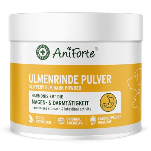 AniForte Amerikanische Ulmenrinde Pulver für Hunde & Katzen 100g - Nach Durchfall & Erbrechen, natürliche Unterstützung von Darmflora & Magen-Darm-Trakt, Slippery Elm Bark von AniForte