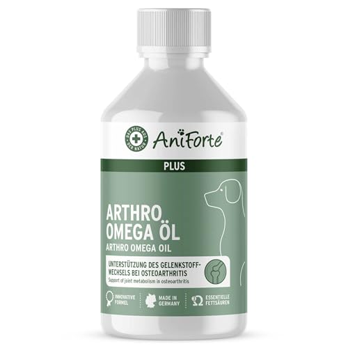 AniForte Arthro Omega Öl für Hunde 250ml - bei Osteoarthritis, Hund Arthrose & Gelenkentzündung, Hund Gelenkschmerzen, 100% Naturöl für Hundegelenke statt Gelenktabletten von AniForte