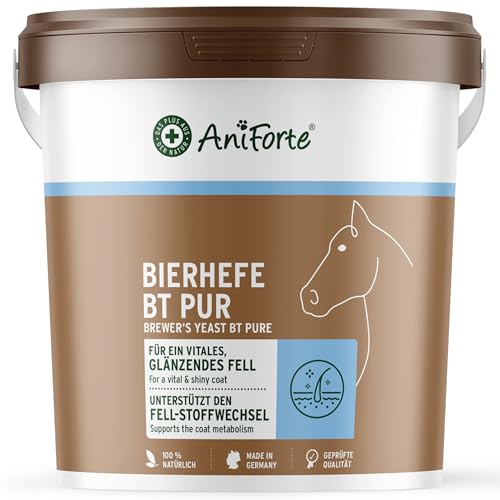 AniForte BT Pur Bierhefe für Pferde 5kg - Naturprodukt für gesundes, glänzendes Fell & Haut, Unterstützt Magen-Darm-Trakt & Darmflora, Nährstofflieferant von AniForte