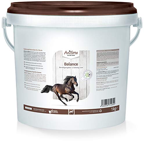 AniForte Balance Beruhigungskur für Pferde 1kg - natürliche Beruhigung bei Stress, Nervosität & Schreckhaftigkeit, zur Entspannung, gegen Unruhe AniForte Balance Beruhigungskur für Pferde 1kg - natürliche Beruhigung bei Stress, Nervosität & Schreckhaftigkeit, zur Entspannung, gegen Unruhe von AniForte