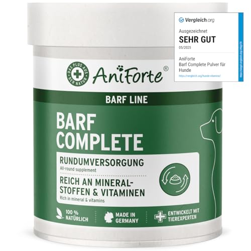 AniForte Barf Complete Pulver für Hunde - Natürliche Rundumversorgung, Ausgewogener Zusatz beim Barfen, Reich an Mineralstoffen & Vitaminen von AniForte