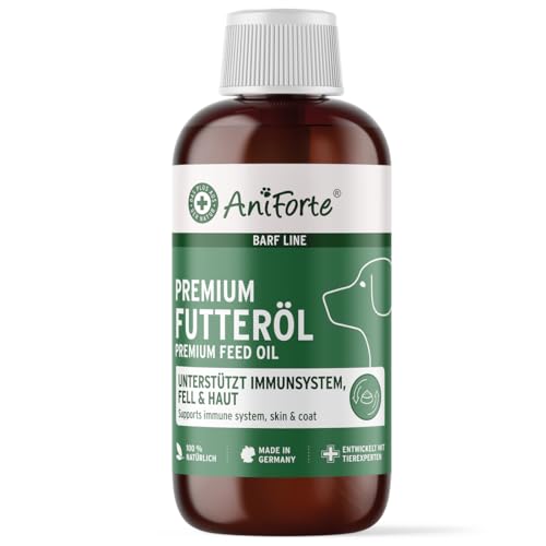 AniForte Barf Futteröl für Hunde 250ml – Natürliches, kaltgepresstes Premium Barf Öl, ideale Mischung reich an Omega 3 & Omega 6, artgerechter & ausgewogener Barf Zusatz von AniForte