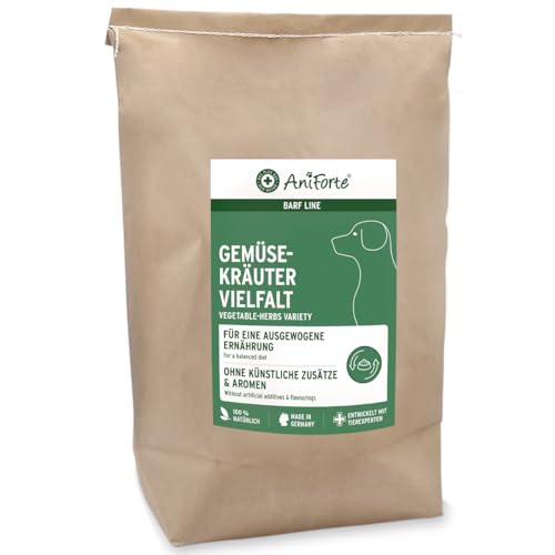 AniForte Barf Zusatz für Hunde Gemüse-Kräuter Vielfalt 5kg - Naturprodukt, Barf Ergänzungsfutter, getreidefrei, glutenfrei, Flocken ohne künstliche Zusätze, 100% Natur Ergänzung barfen, Futter AniForte Barf Zusatz für Hunde Gemüse-Kräuter Vielfalt 5kg - Naturprodukt, Barf Ergänzungsfutter, getreidefrei, glutenfrei, Flocken ohne künstliche Zusätze, 100% Natur Ergänzung barfen, Futter von AniForte