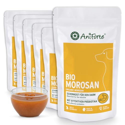 AniForte Bio Morosan Schonkost für Hunde bei Durchfall & Verdauungsstörung 6 x 100g - Natürliches Präbiotika für gesunde Darmflora, unterstützt Darmtrakt & Darmsanierung, Darmgesundheit, Immunsystem von AniForte