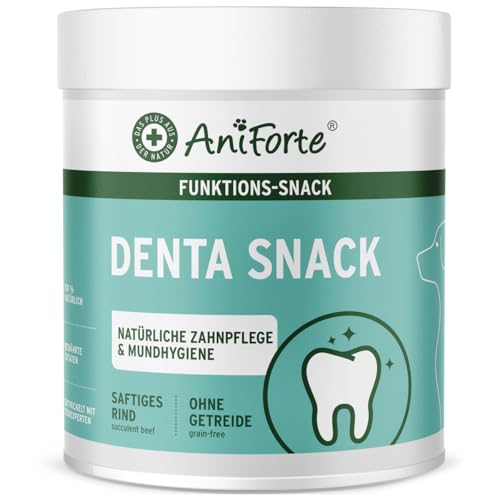 AniForte Denta Snack für Hunde 300g - natürliche Zahnpflege, gegen Hund Mundgeruch, Hundeleckerli für gesunde Zähne & Vorbeugung, Mundhygiene Zahnpflegesnacks getreidefrei von AniForte