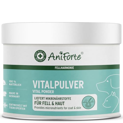 AniForte Fellpflege für Hunde & Katzen Fellharmonie Vitalpulver 250g - Natürlich für glänzendes Fell & Vitale Haut, unterstützt Stoffwechsel & Immunsystem von AniForte