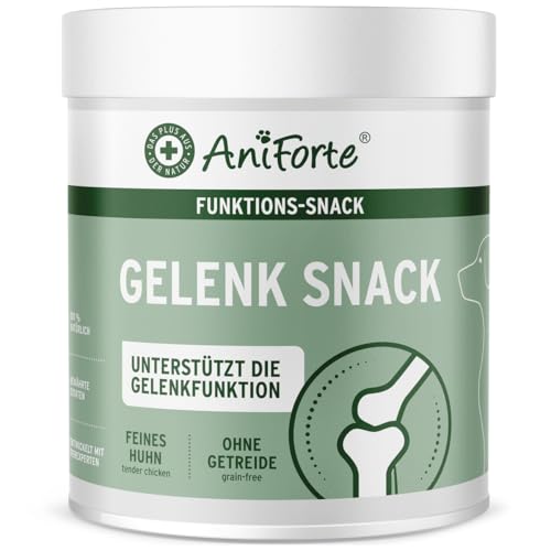 AniForte Gelenk Snack für Hunde 300g mit Grünlippmuschel für die Gelenke, hoher Hühnchen Fleischanteil, Funktionssnack getreidefrei statt Gelenktabletten für Knochen & Gelenke von AniForte