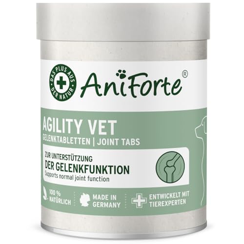 AniForte Gelenktabletten Hund AgilityVet 120 Stück - Natürlich & getreidefrei, fördert Mobilität & Bewegung, Gelenktabletten für Hunde mit Grünlippmuschel, Kollagen, Omega 3 & Teufelskralle von AniForte