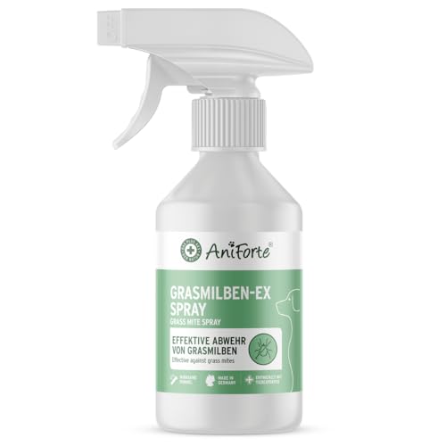 AniForte Grasmilben-EX Spray 250ml - Grasmilbenspray für Hunde, effektive & langzeitige Abwehr gegen Grasmilben & Parasiten, beruhigt gereizte Haut & lindert Juckreiz von AniForte