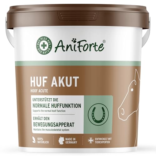 AniForte Huf-Akut Naturprodukt für Pferde 1kg - Kräutermischung zur Unterstützung vitaler Hufe & des Bewegungsapparates von Pferden, reich an Vitaminen & Vitalstoffen von AniForte