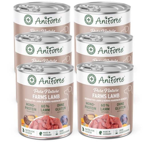 AniForte Hundefutter Nass FarmsLamb 6 x 400g – Nassfutter für Hunde, Frisches Lamm mit Gemüse & Früchten, hoher Fleischanteil, Natürliches Hundenassfutter glutenfrei AniForte Hundefutter Nass FarmsLamb 6 x 400g – Nassfutter für Hunde, Frisches Lamm mit Gemüse & Früchten, hoher Fleischanteil, Natürliches Hundenassfutter glutenfrei von AniForte