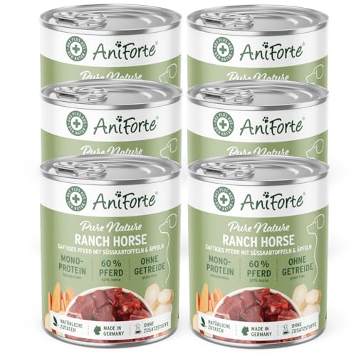 AniForte Hundefutter Nass RanchHorse 6 x 400g – Nassfutter für Hunde, Frisches Pferd mit Gemüse & Früchten, hoher Fleischanteil, Natürliches Hundenassfutter getreidefrei AniForte Hundefutter Nass RanchHorse 6 x 400g – Nassfutter für Hunde, Frisches Pferd mit Gemüse & Früchten, hoher Fleischanteil, Natürliches Hundenassfutter getreidefrei von AniForte