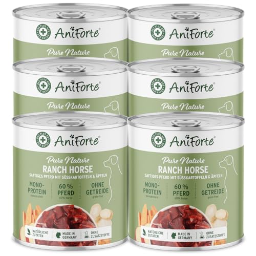 AniForte Hundefutter Nass RanchHorse 6 x 800g – Nassfutter für Hunde, Frisches Pferd mit Gemüse & Früchten, hoher Fleischanteil, Natürliches Hundenassfutter getreidefrei AniForte Hundefutter Nass RanchHorse 6 x 800g – Nassfutter für Hunde, Frisches Pferd mit Gemüse & Früchten, hoher Fleischanteil, Natürliches Hundenassfutter getreidefrei von AniForte