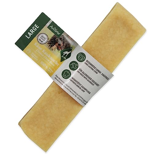 AniForte Käse Kauknochen für Hunde 138-155 g – Natürlicher Kaukäse für Beschäftigung & Zahnpflege, für große Hunde 20-30 kg, langlebiger Kauspaß von AniForte