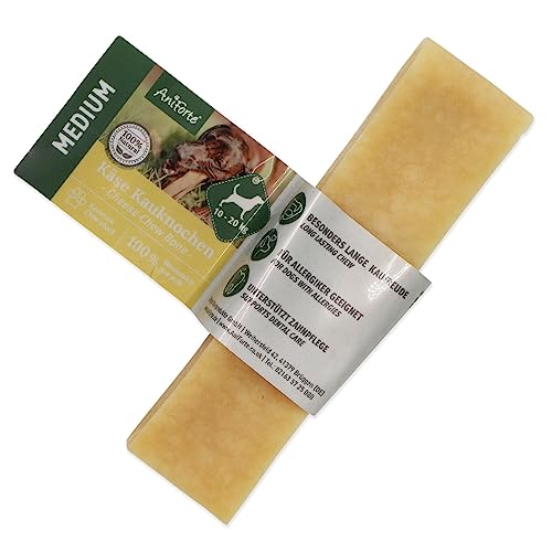 AniForte Käse Kauknochen für Hunde 65-80 g – Natürlicher Kaukäse für Beschäftigung & Zahnpflege, für Hunde 10-20 kg, langlebiger Kauspaß von AniForte