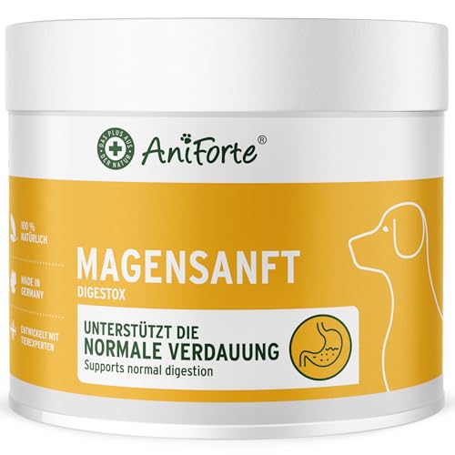 AniForte MagenSanft Pulver für Hunde 500g – Zur Unterstützung der Verdauung & Harmonisierung der Magen-Darm-Aktivität, natürlicher Magenschutz Hund mit Bentonit Pulver & Kräutern von AniForte