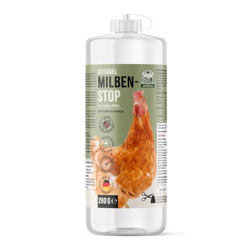 AniForte Milben-Stop Puder Kieselgur für Hühner & Geflügel 1L – Diatomeenerde gegen rote Vogelmilben, Milbenpulver für Hühner in Stäube-Flasche, ohne Chemie für Bio-Betriebe geeignet von AniForte