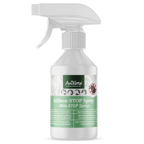 AniForte Milbenspray für Hunde & Katzen 250 ml - Antimilbenspray zur effektiven Abwehr von Insekten, Parasiten & Ungeziefer, Milbenstop & Milbenschutz bei Milbenbefall von AniForte