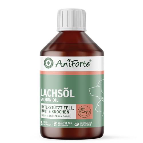 AniForte Natur Lachsöl für Hunde & Katzen 250 ml mit Omega 3 – Norwegisches, natürliches Lachsöl für Haut & Haar, Lachsöl für Hunde & Katzen, ohne künstliche Zusätze von AniForte